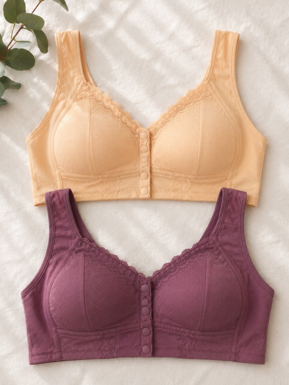 Front Snap Comfort Bras Bundle – Size Medium